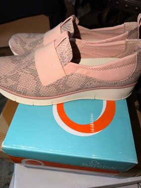BareTraps Blush Pink Slip-On Sneakers with Textured Upper